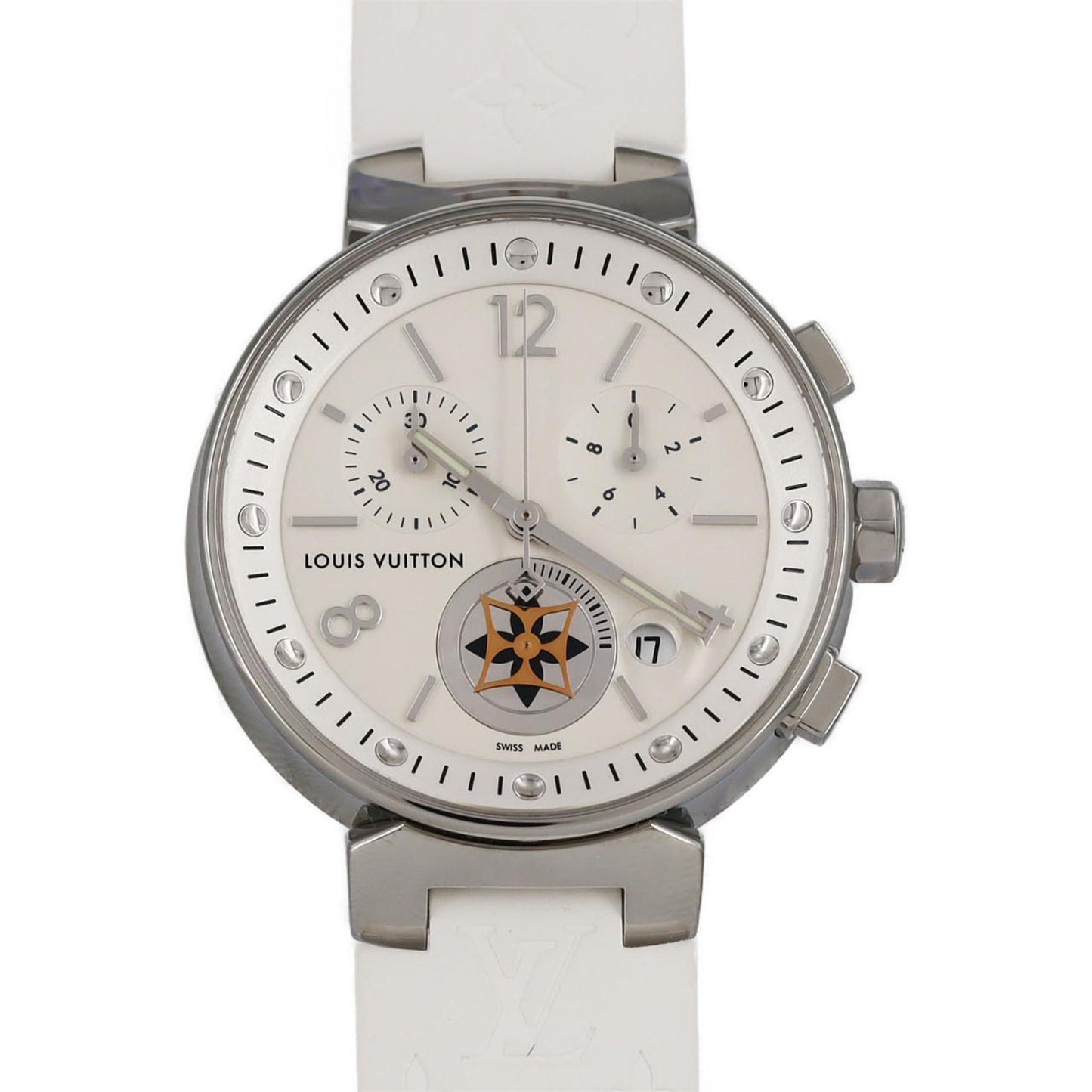 Louis Vuitton Tambour Moon Star Chronograph Q8G00 Stainless Steel Quartz Watch