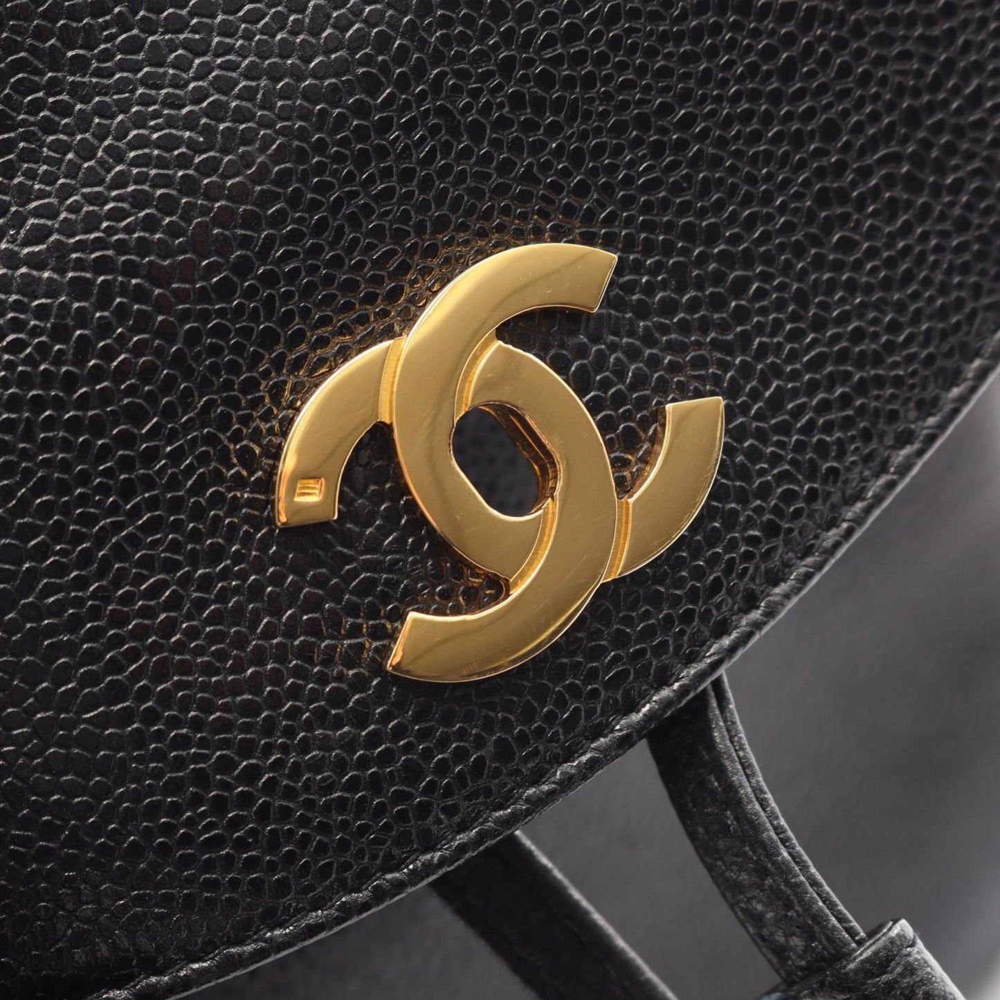 Chanel Coco Mark Backpack Bag In Grained Calf Leather