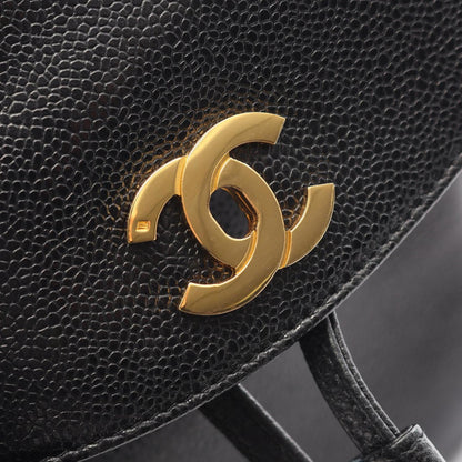 Chanel Coco Mark Backpack Bag In Grained Calf Leather