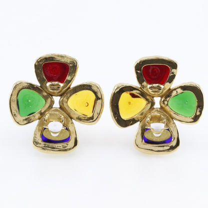 Chanel Gripoa Earrings Gold Plated 26 Approx. 45.0G