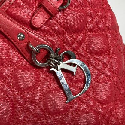 Christian Dior Bag Tote Bag Logo Shoulder Bag Redbased