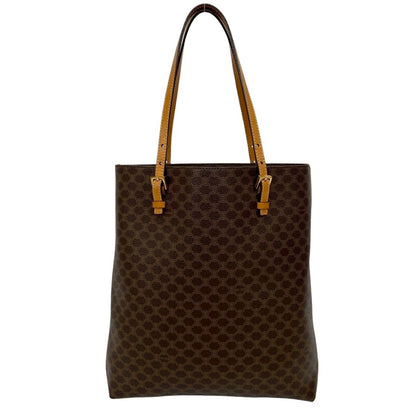 Celine Vintage Macadam Blason Leather Tote Bag/Semi-Shoulder Bag