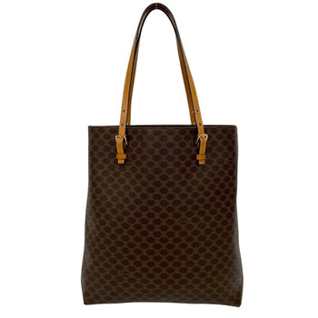 Celine Vintage Macadam Blason Leather Tote Bag/Semi-Shoulder Bag
