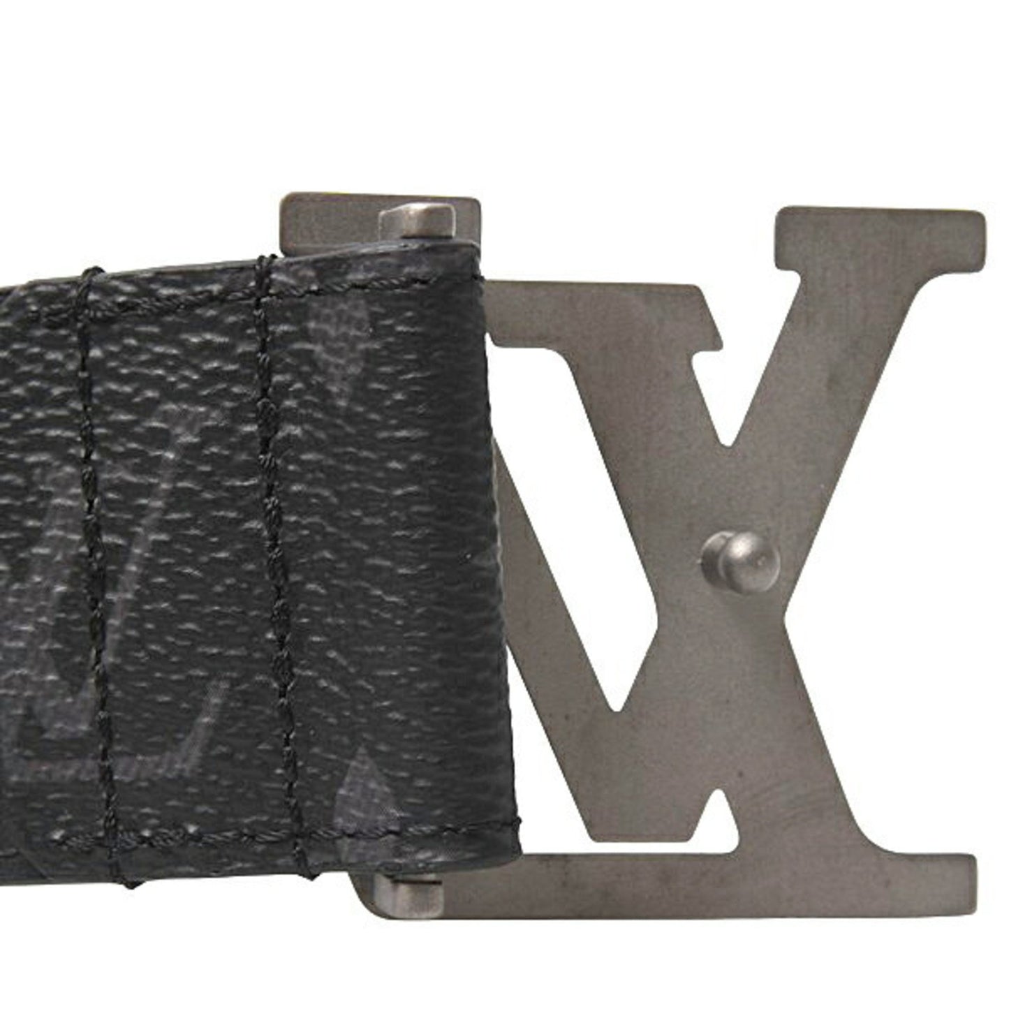 Louis Vuitton Men'S Monogram Eclipse Belt With Pyramid Design