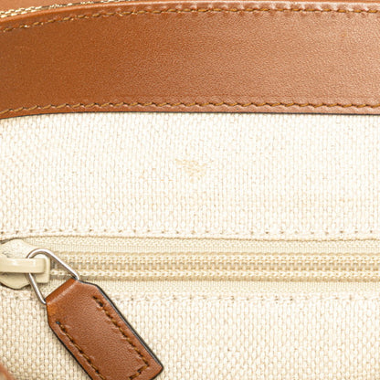 Gucci Gg Canvas Shoulder Bag 353401 Beige Brown Leather