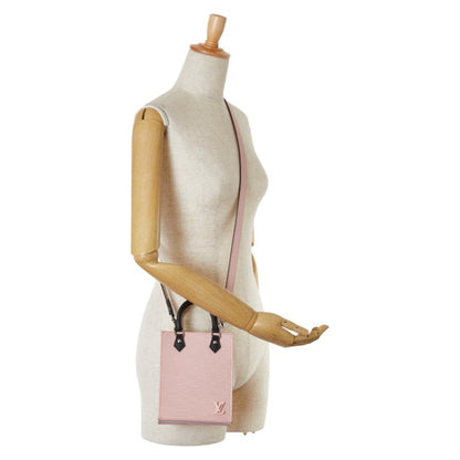 Louis Vuitton Epi Petite Sac Plat Handbag Shoulder Bag M69575 Rose Ballerine Leather