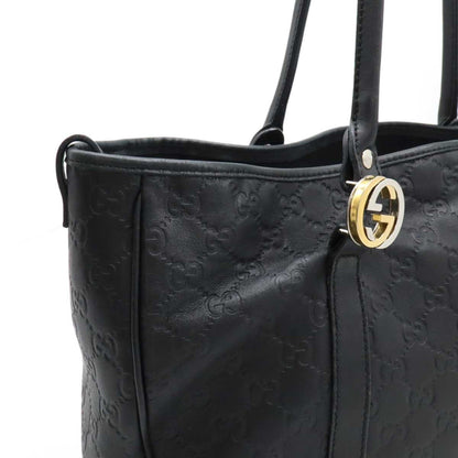 Gucci Gg Twins Guccissima Tote Bag Shoulder Leather Black 232957
