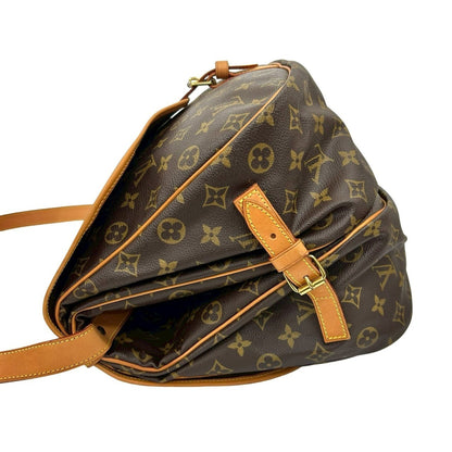 Louis Vuitton Vintage Saumur 35 Monogram Leather Shoulder Bag/Body Bag Brown 39143