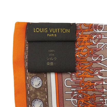 Louis Vuitton Women'S Monogram Map Silk Bandeau Scarf