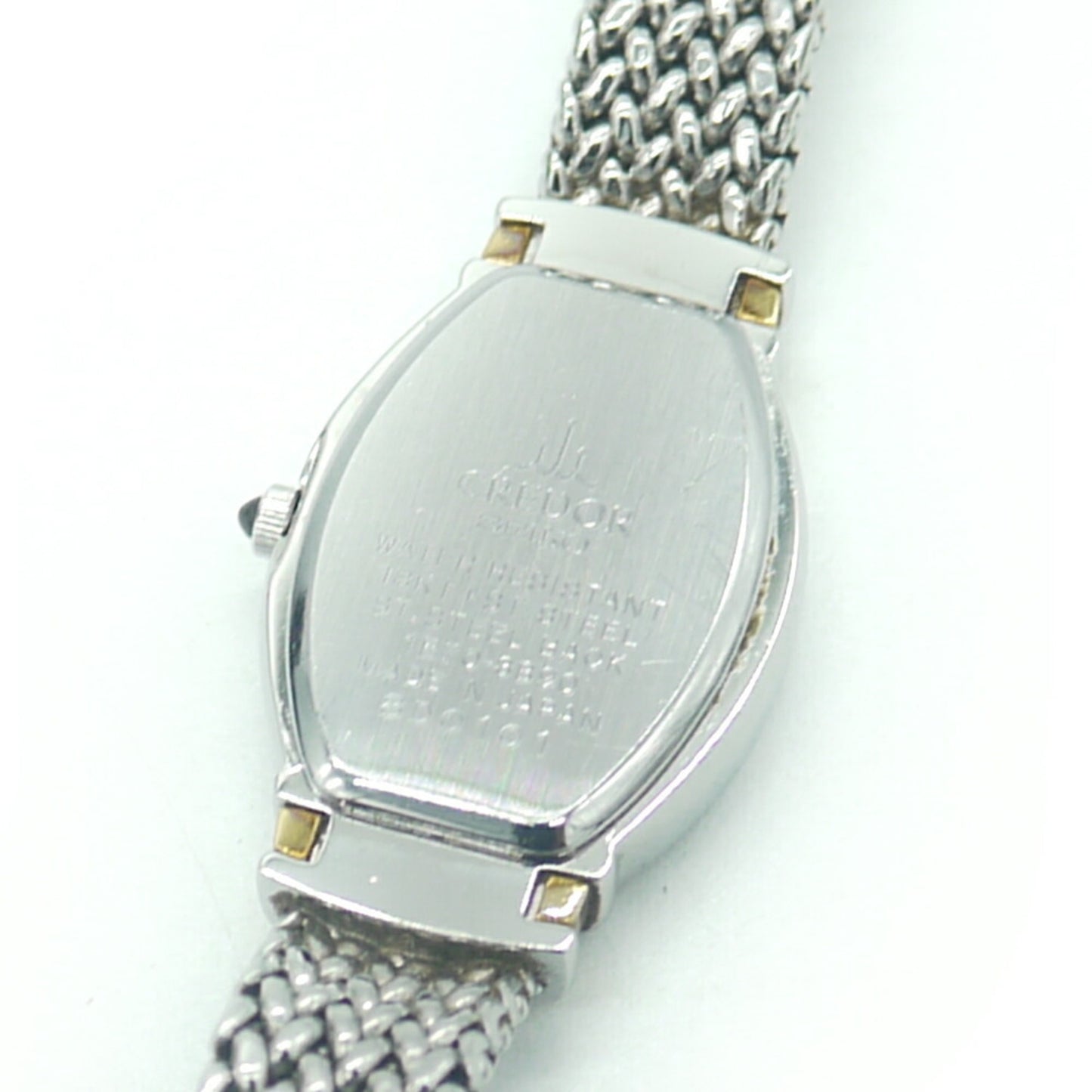 Seiko Credor Watch Gste966 Lug Diamond Quartz Shell Dial