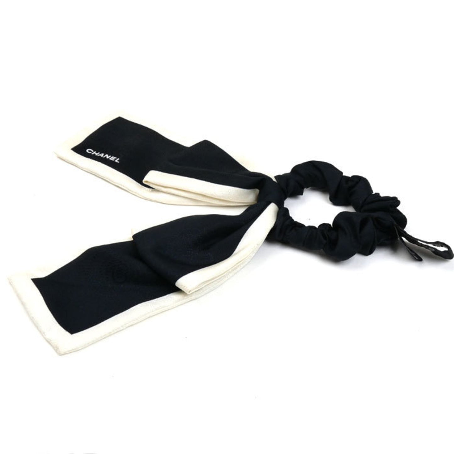 Chanel Silk Ribbon Scrunchie Hair Aa7530