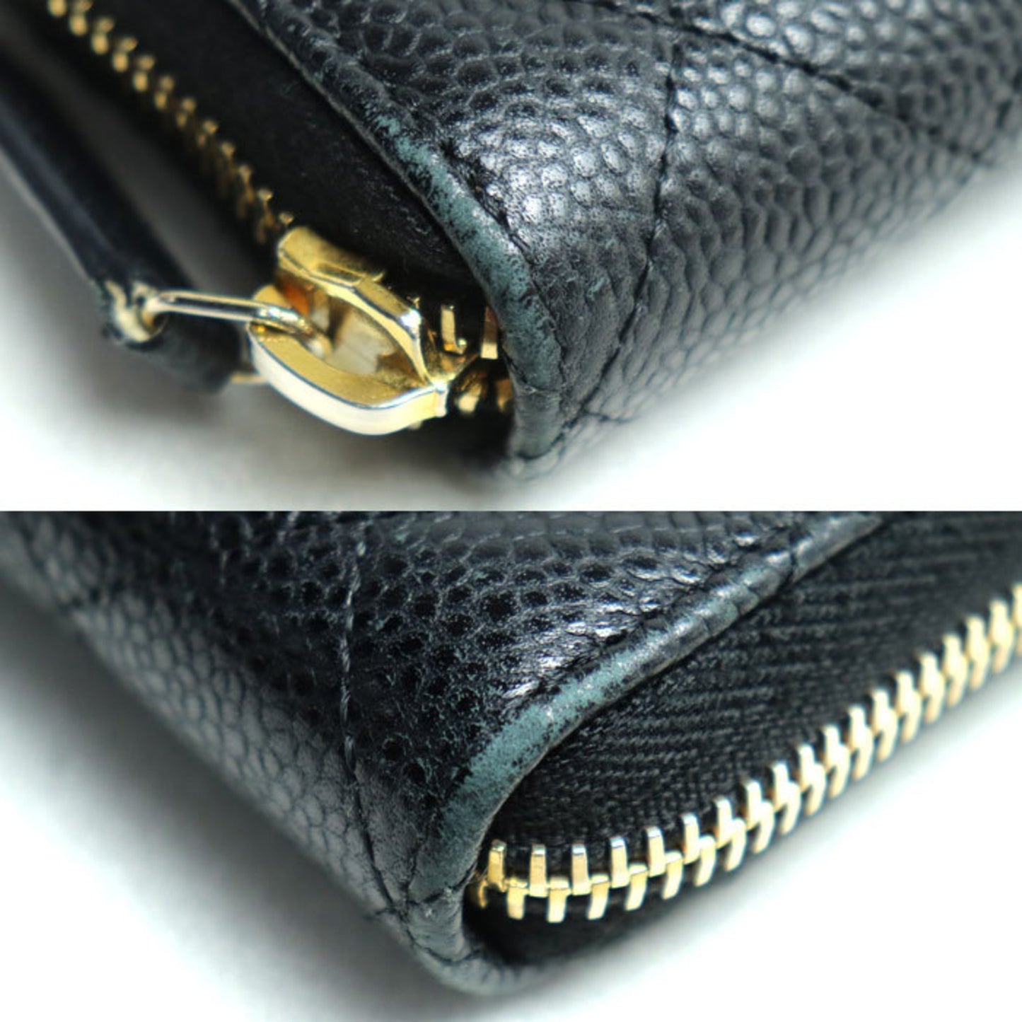 Chanel Classic Long Zip Wallet Round Black A50097
