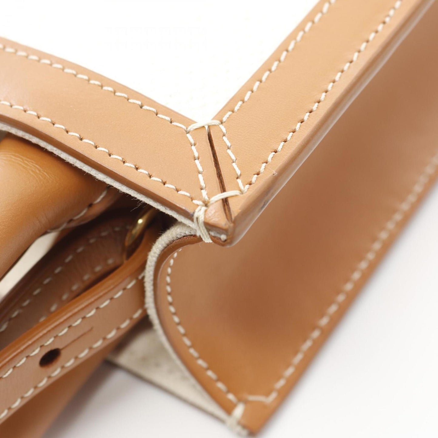 Celine Mini Vertical Cabas Handbag Canvas Leather