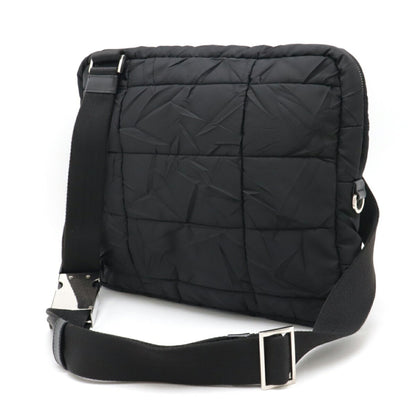 Prada Prada Shoulder Bag Quilted Wrinkled Nylon Nero Black Va0720