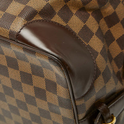 Louis Vuitton Damier Vase Lav Boston Bag N41537 Brown Leather