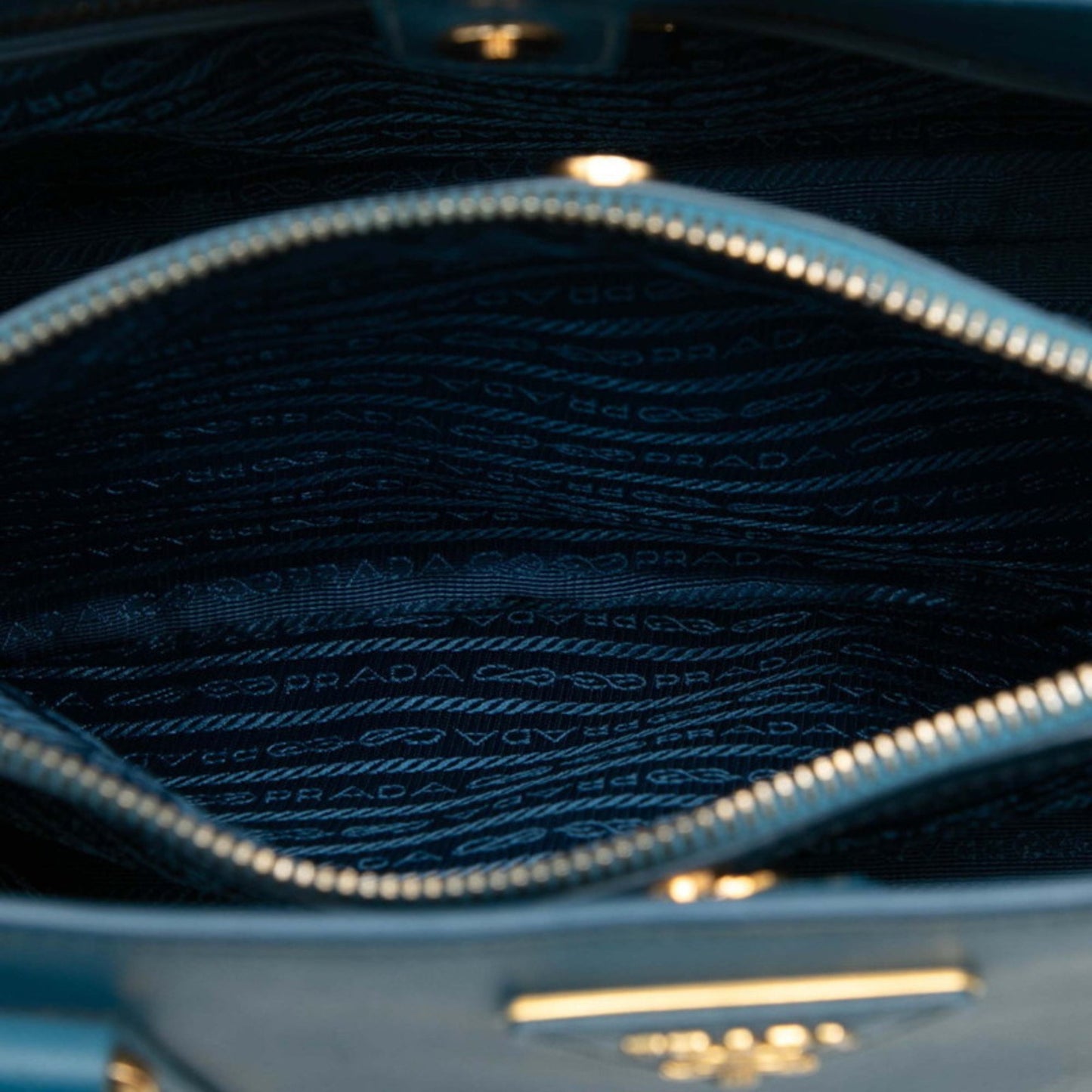 Prada Galleria Triangle Logo Plate Handbag/Shoulder Bag