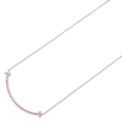 Tiffany & Co. T Smile Small Pink Sapphire Necklace