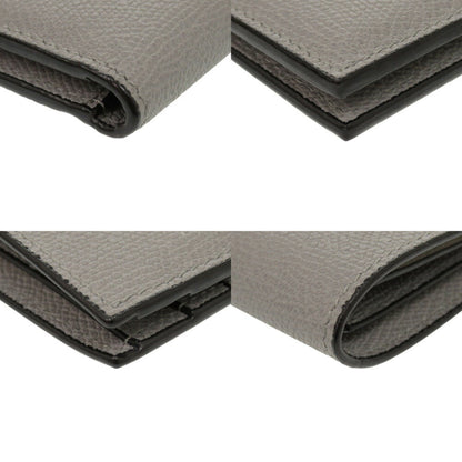 Like New Valextra Leather Grey Bi-Fold Wallet 0437Valextra