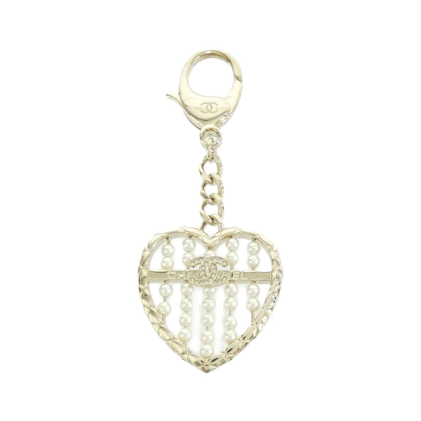 Pearl Chanel Keyring Artificial