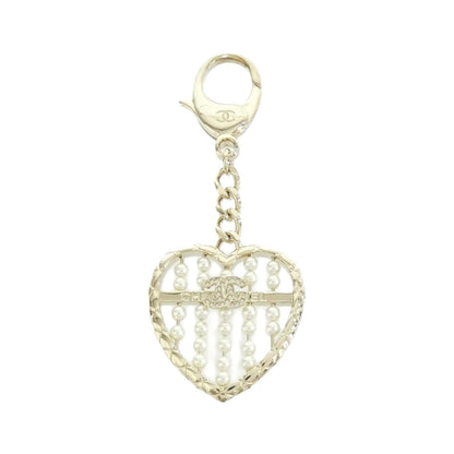 Pearl Chanel Keyring Artificial