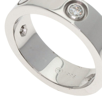 Cartier Love Ring 3P Diamond #52 18K White Gold
