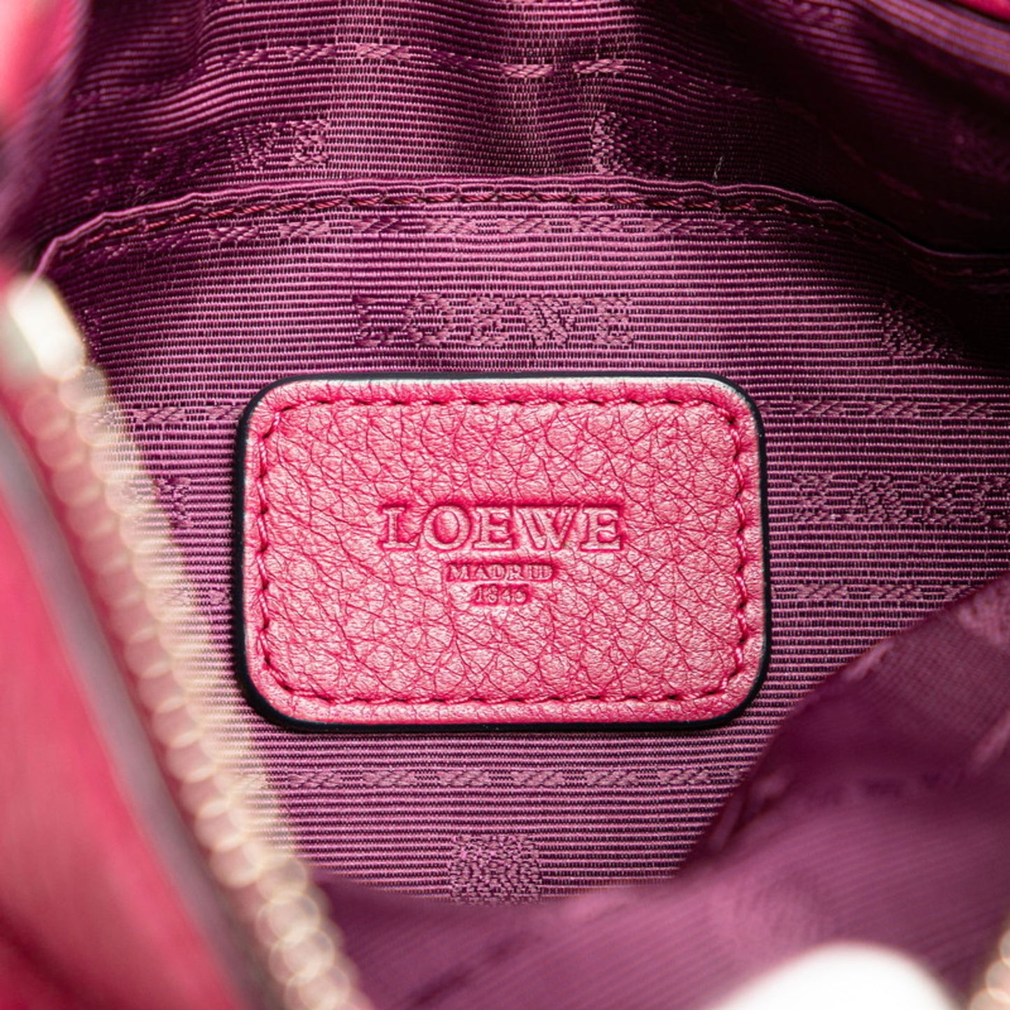 Loewe Heritage Shoulder Bag Pink Leather