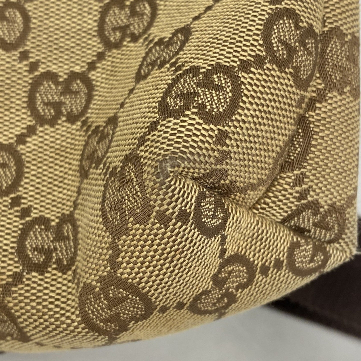 Gucci Waist Bag Gg Canvas 131236 Brown