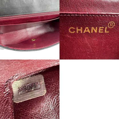 Chanel Shoulder Bag Matelasse Diana 25 Leather Black Gold
