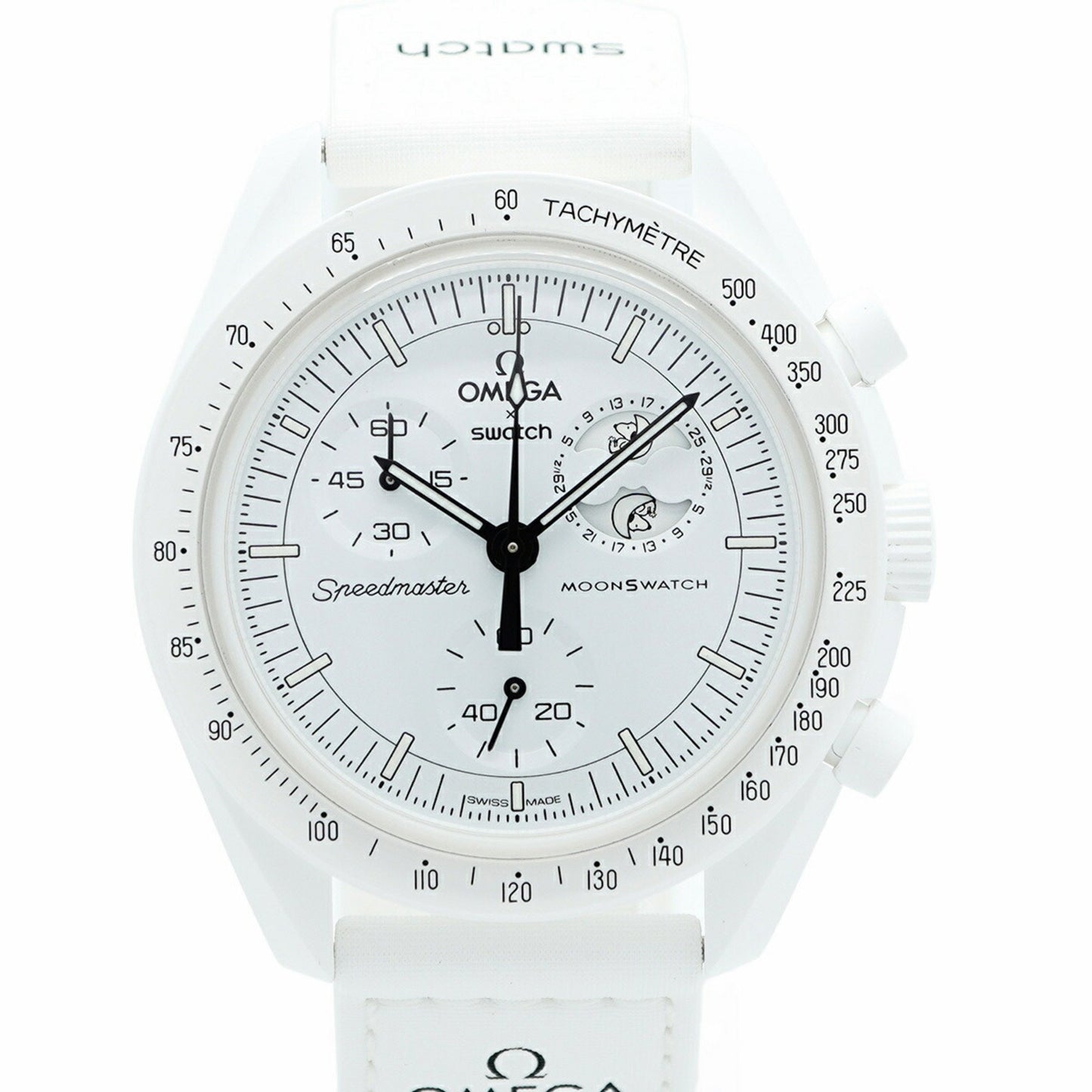 Swatch X Omega Mission To Moonphase Full Moon So33W700 White Dial
