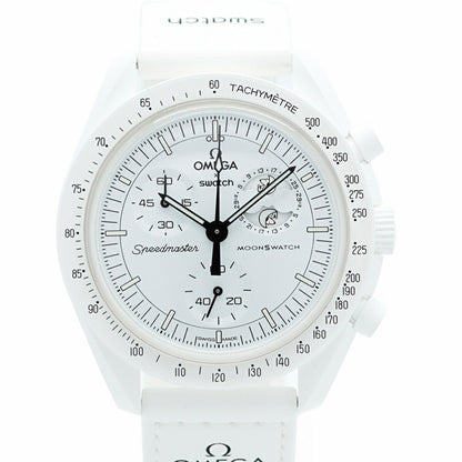 Swatch X Omega Mission To Moonphase Full Moon So33W700 White Dial