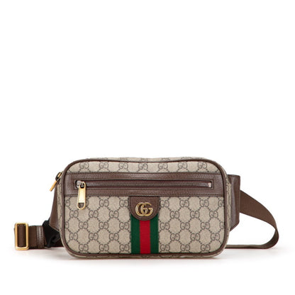 Gucci Gg Supreme Ophidia Belt Bag/Body Bag 574796 Beige/Brown Leather