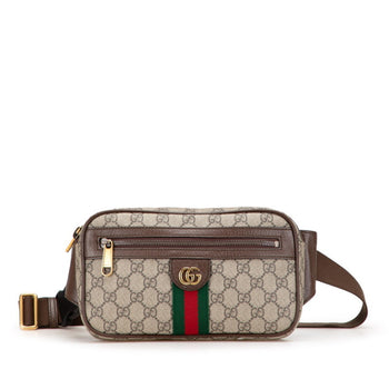 Gucci Gg Supreme Ophidia Belt Bag/Body Bag 574796 Beige/Brown Leather