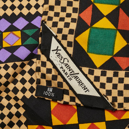 Saint Laurent Geometric Motif Scarf