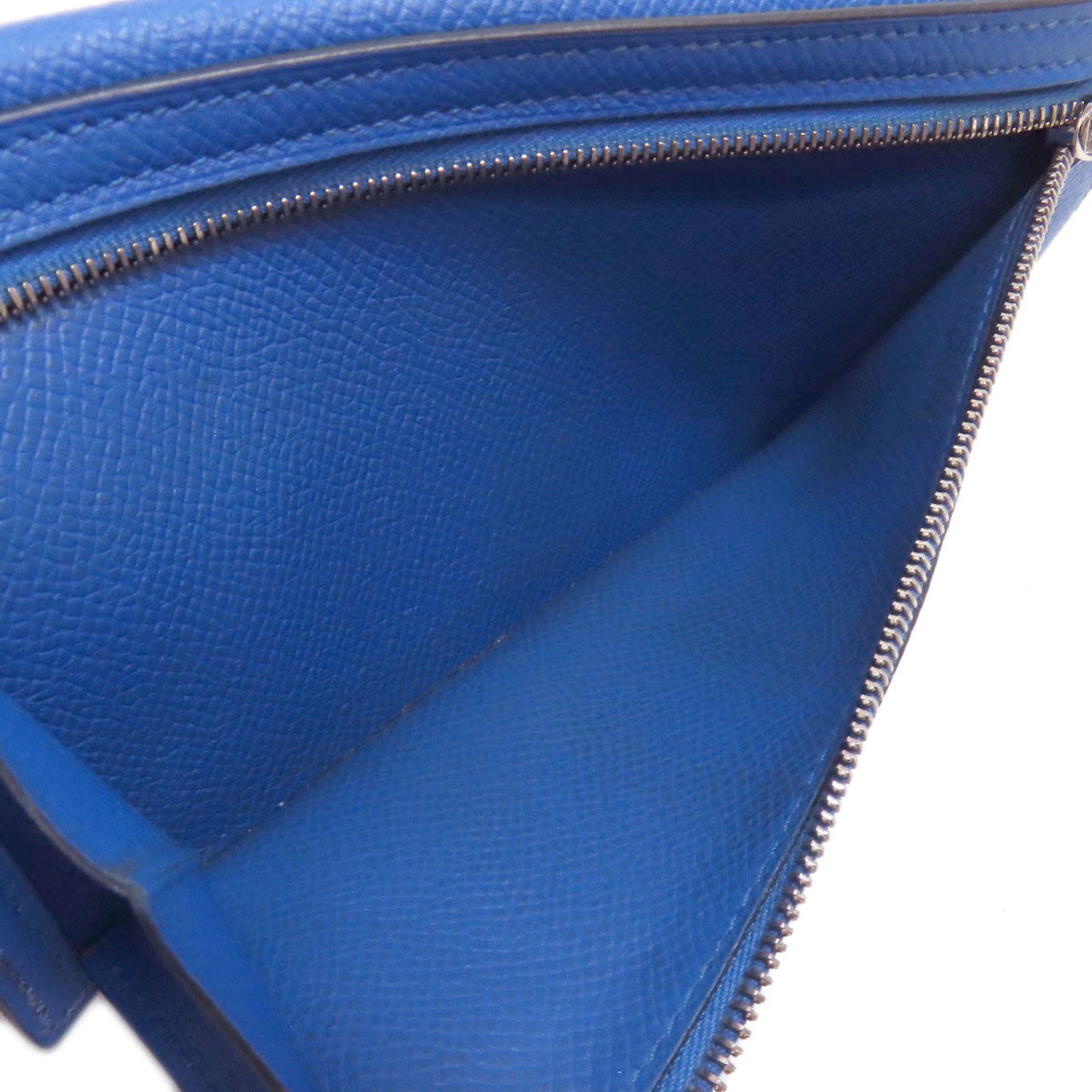 Hermes Herms Bearn Soufflet Silver Hardware Long Wallet Epson