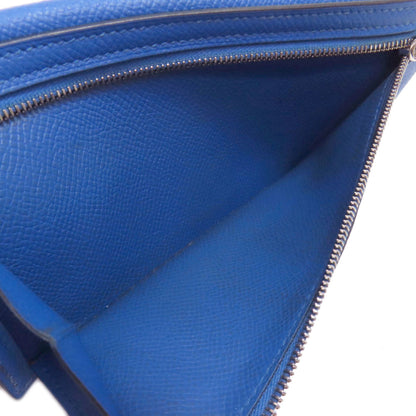 Hermes Herms Bearn Soufflet Silver Hardware Long Wallet Epson