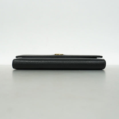 Gucci Gg Marmont Long Wallet 456116 Leather Black