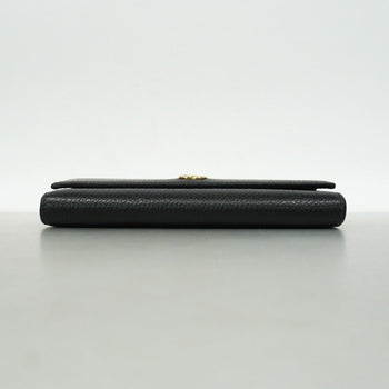 Gucci Gg Marmont Long Wallet 456116 Leather Black
