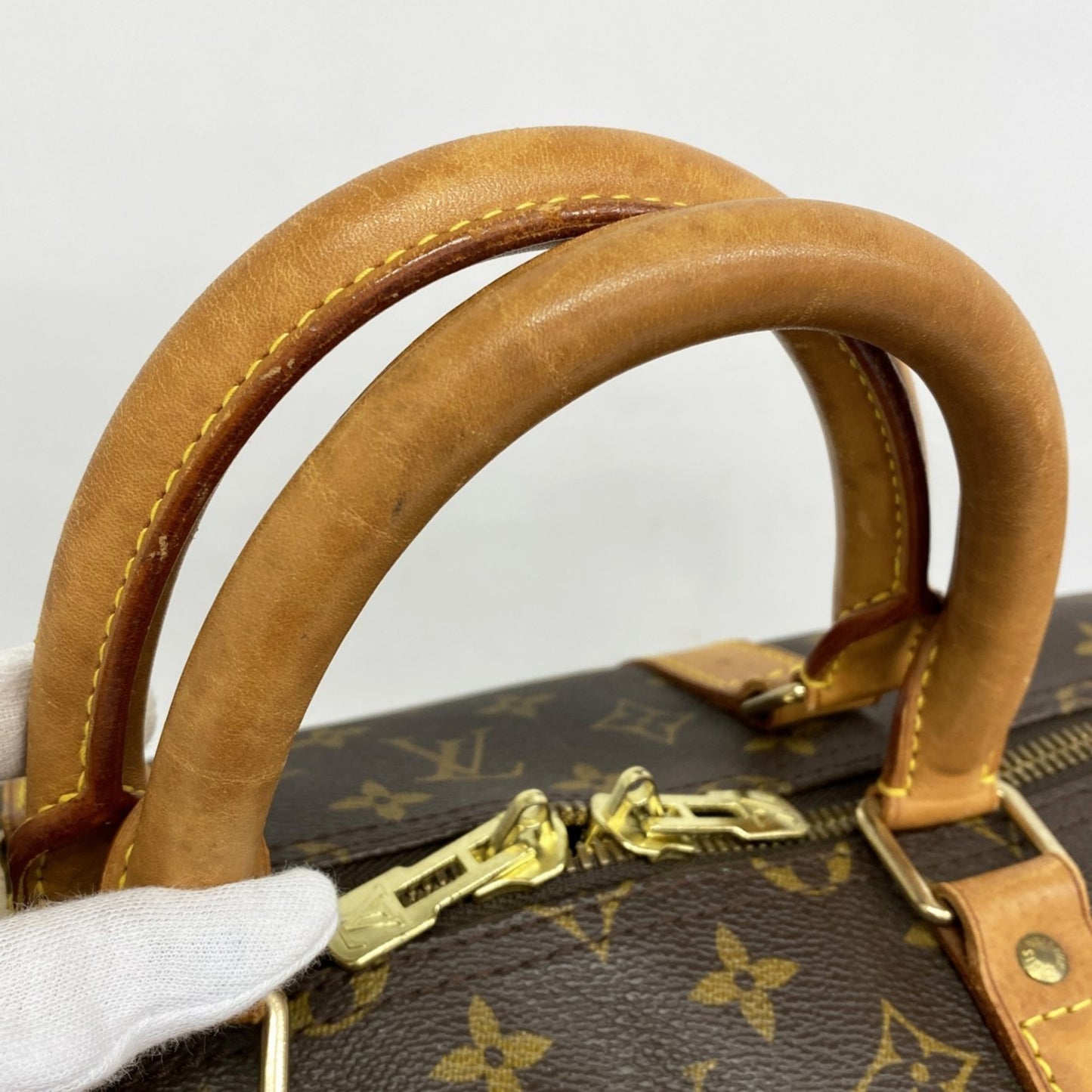 Louis Vuitton Monogram Keepall 55 Boston Bag M41424 Brown