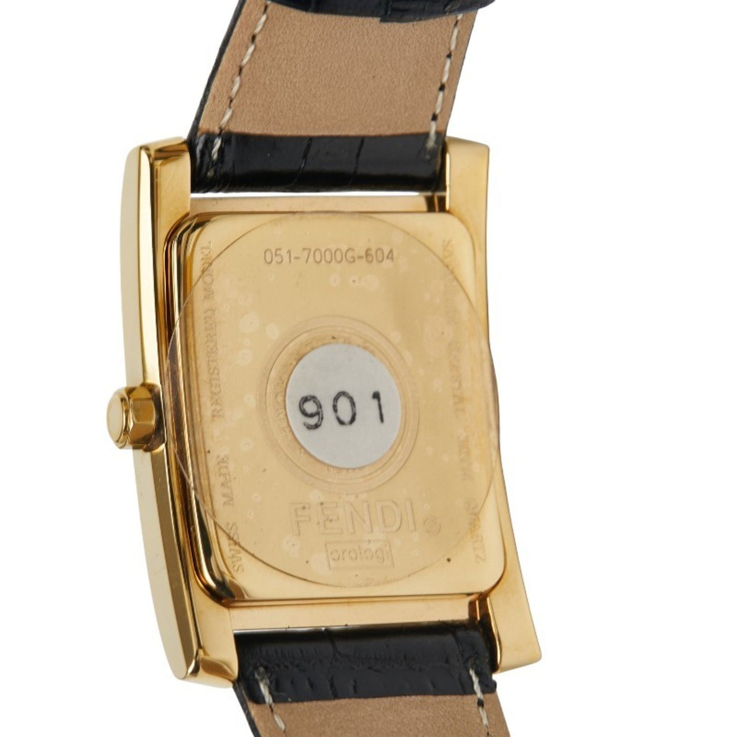 Fendi Classico Watch 7000G Quartz Beige Dial Stainless Steel Leather