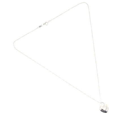 Tiffany Necklace Sentimental Heart 3P Diamond K18 Wg 750 Pendant White Gold