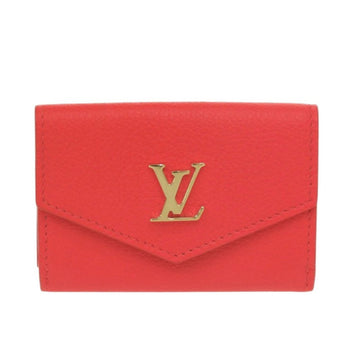 Like New Louis Vuitton Portefeuille Rock Mini M67860 Leather Tri-Fold Wallet Red Lv 0393 Louis