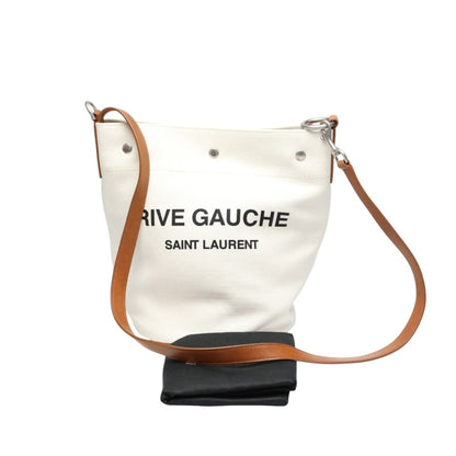 Yves Saint Laurent Rive Gauche Canvas Shoulder Bag Vlr669299 Natural/Brown