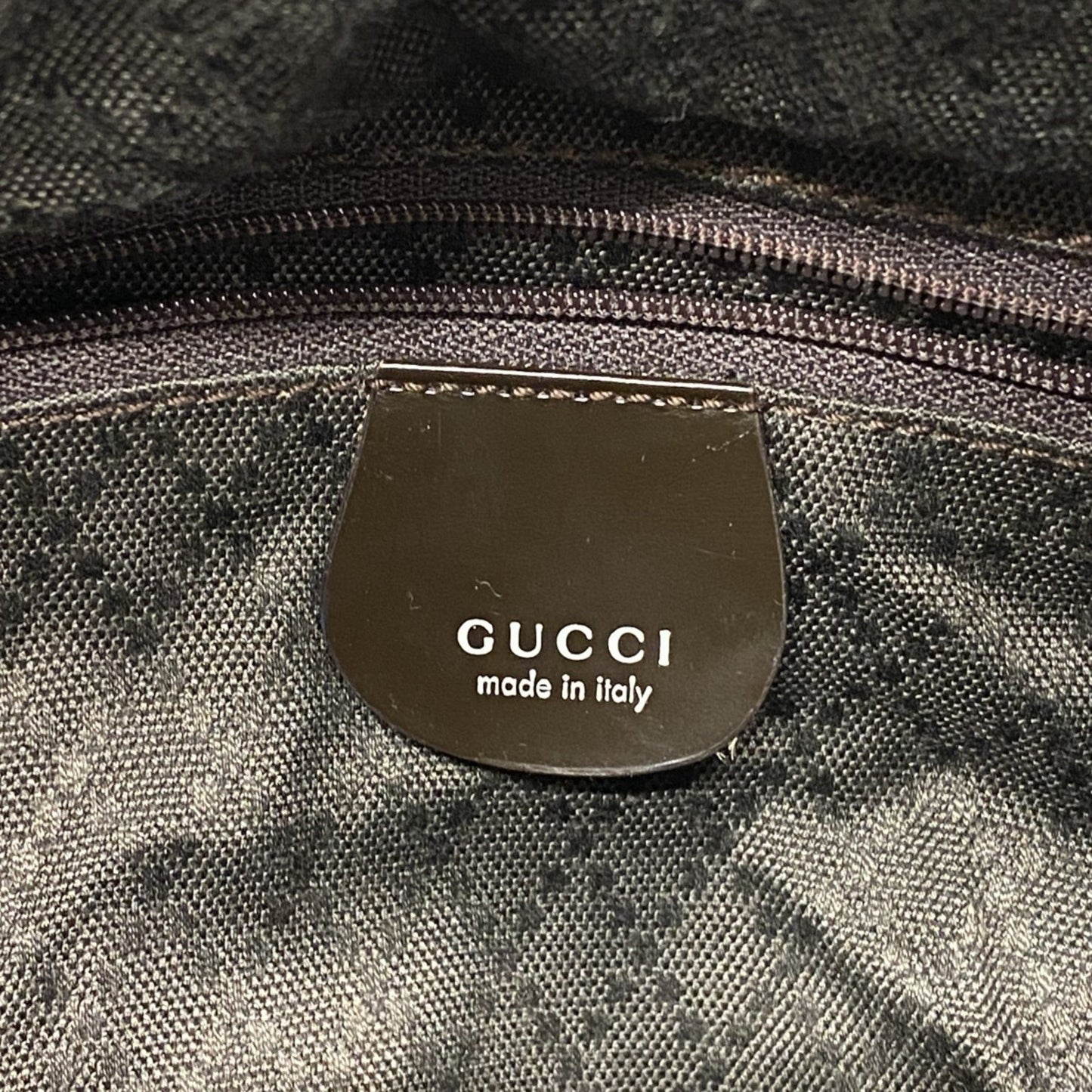 Gucci Bamboo Handbag 001 1781 1577 Nylon Dark Brown 2-Way Bag