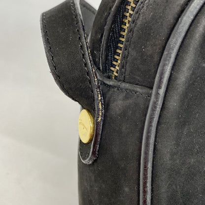 Salvatore Ferragamo Vara Shoulder Bag In Black Suede