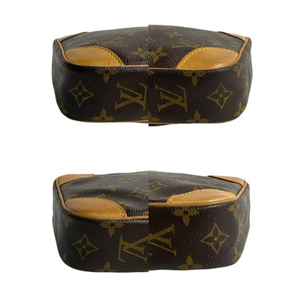Louis Vuitton Danube Monogram Leather Mini Shoulder Bag/Pochette In Brown