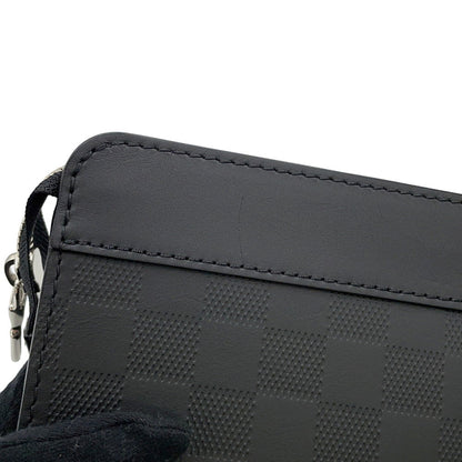 Louis Vuitton Clutch Bag Damier Infini Stand Pouch N60450 Louis Vuitton Black Second