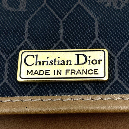 Christian Dior Dior Christian Honeycomb Shoulder Bag Black Brown Leather