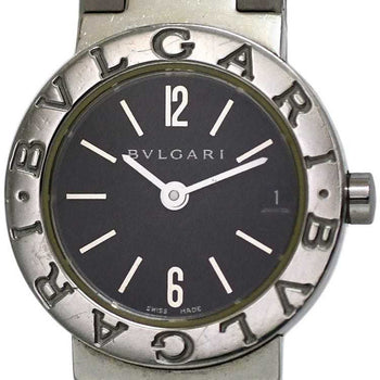 Bvlgari Watch F-21814 Black Silver Bb23Ss