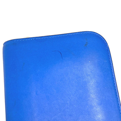 Christian Dior Long Wallet Zip Around Long Wallet Blue Black