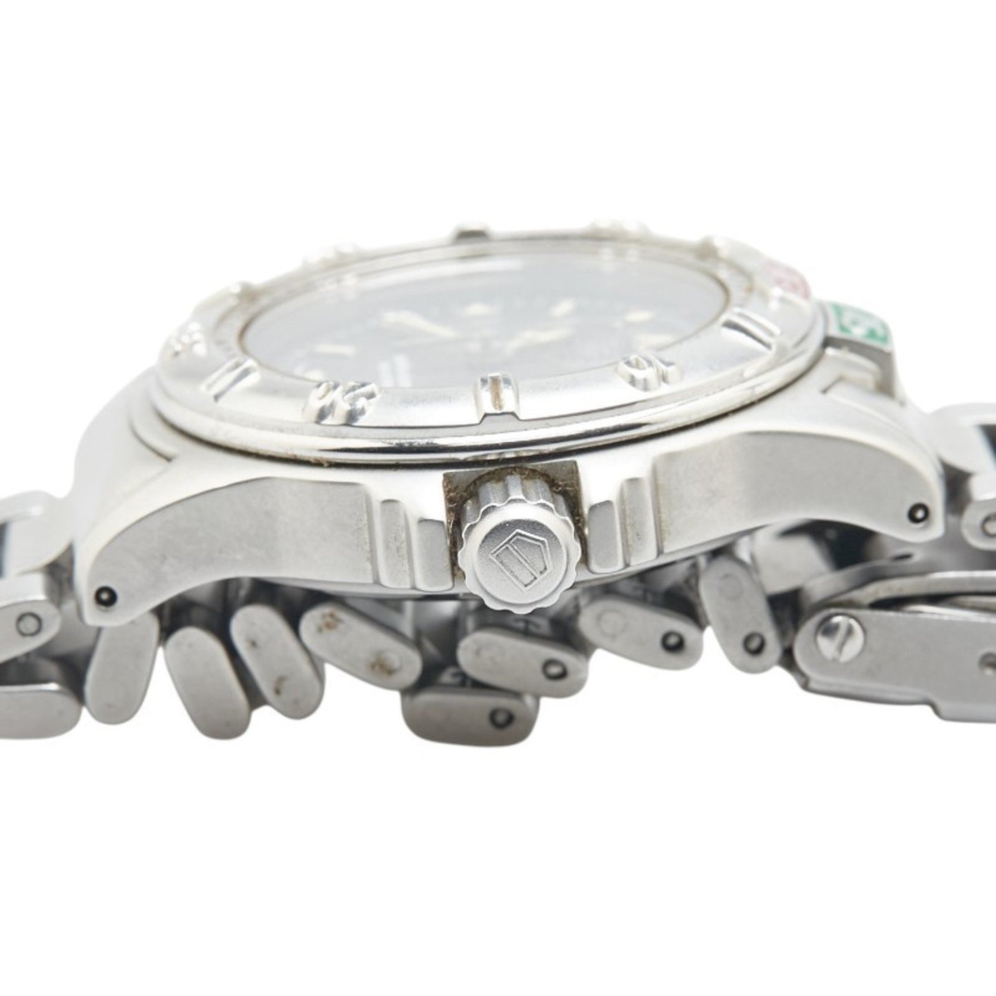 Tag Heuer 4000 Series Watch Wf1411-0 Quartz Gray Dial Stainless Steel